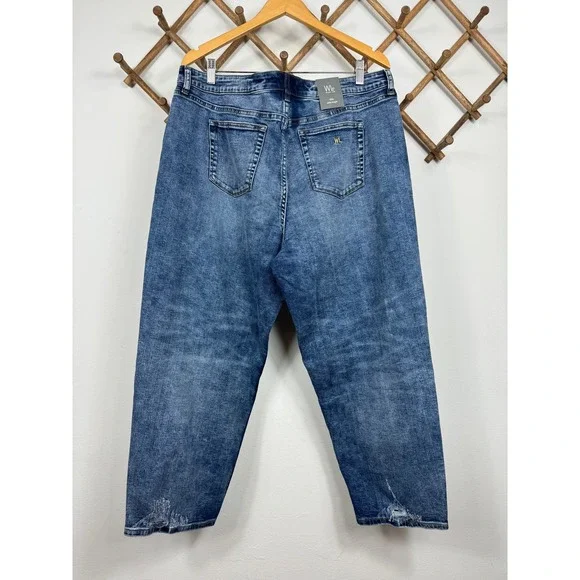 Wash Lab Vera Ankle Straight Jeans in Dive Blue Size 34 - Picture 3 of 8